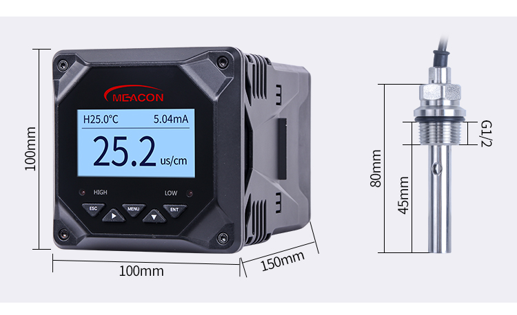 電導(dǎo)率儀使用尺寸